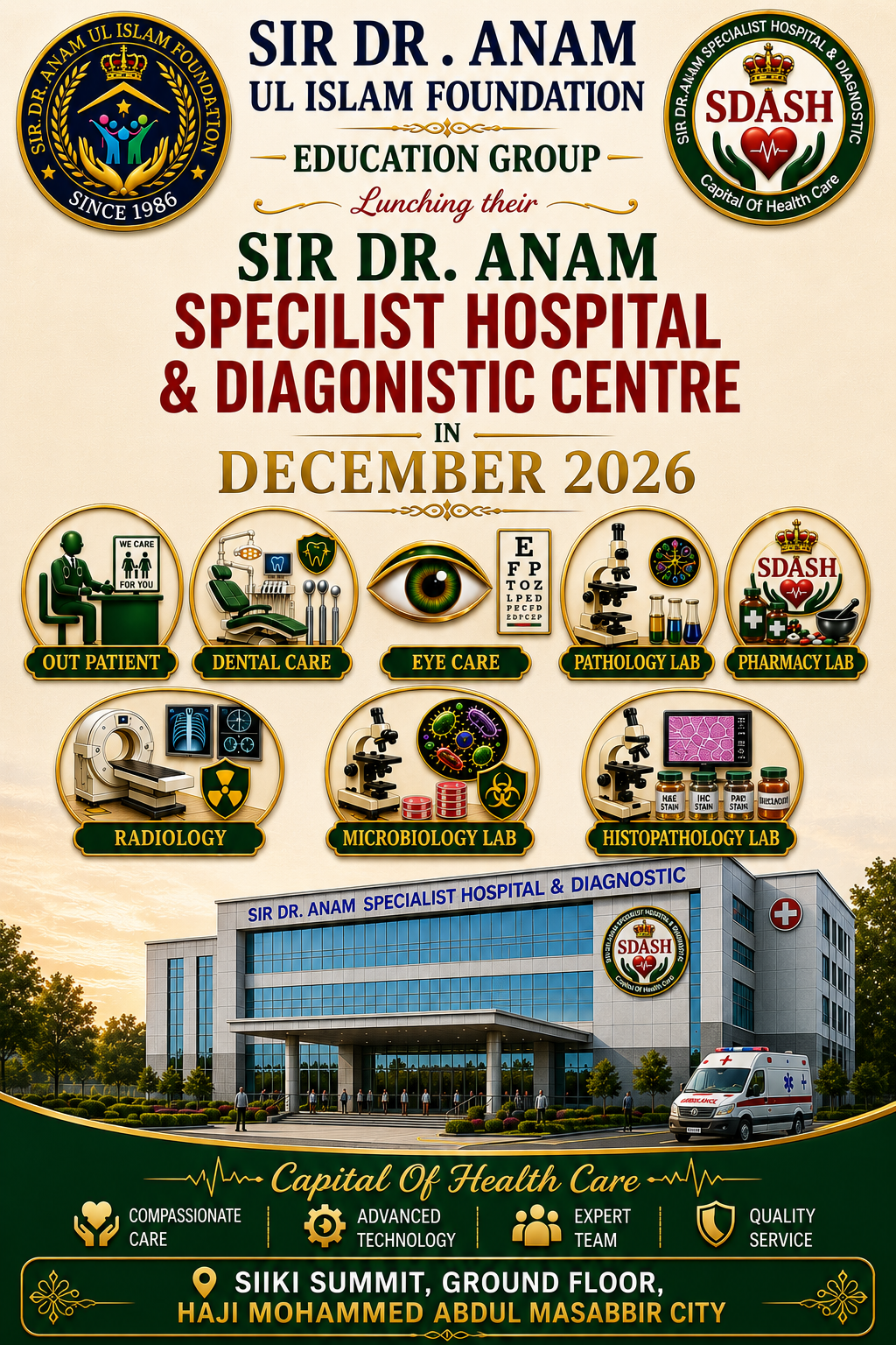 Hospital & Diagnostic Centre — Opening Announcement