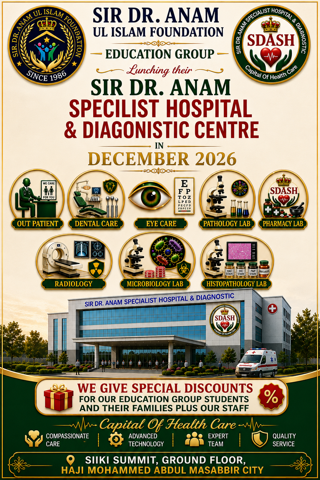 Hospital & Diagnostic Centre — Education Group Discounts