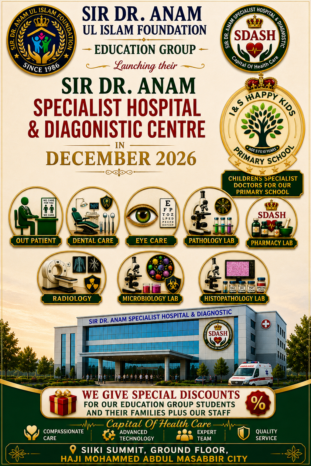 Hospital & Diagnostic Centre — School & College